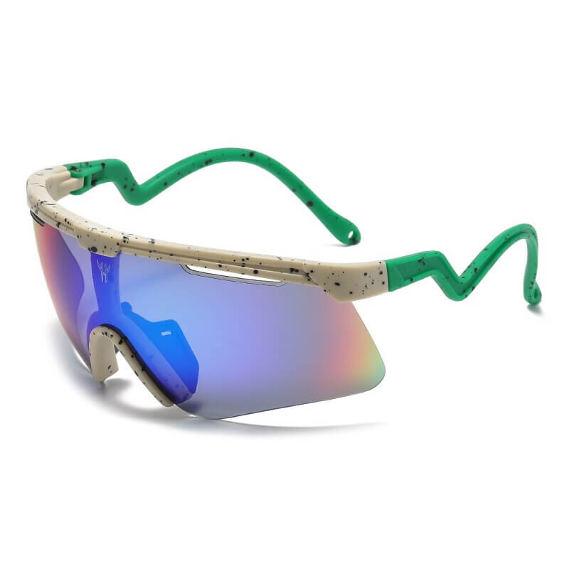 Unisex fashion outdoor sunglasses with lightweight polycarbonate frame and UV400 protection, featuring anti-reflective lenses.